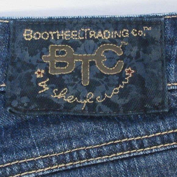 BOOTHEEL TRADING CO Kennett Beach CAPRI Skimmer Denim Jeans Sz 27/4 Cheryl Crow - Picture 3 of 12